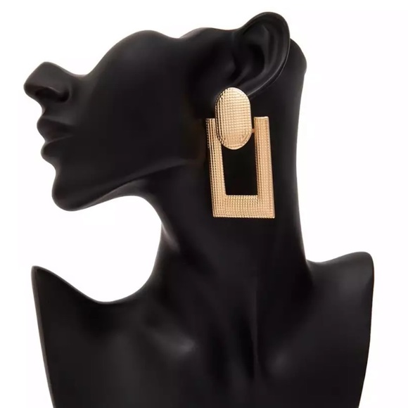 NEW 18K GOLD BIG DROP EARRINGS - Picture 2 of 6